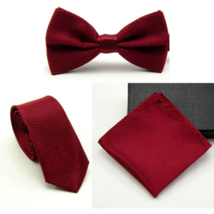 Bow Tie, Necktie and Pocket Square Set 03 - Accessories