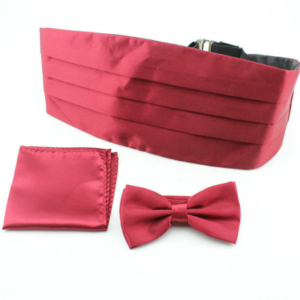 Cummerbund, Bow Tie and Pocket Square Set 02