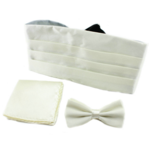 Cummerbund, Bow Tie and Pocket Square Set 03