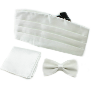 Cummerbund, Bow Tie and Pocket Square Set 08